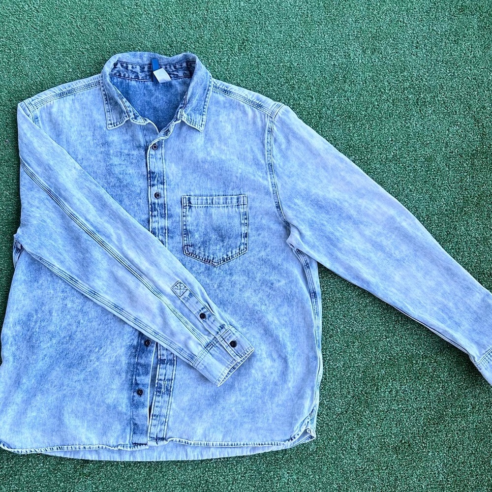 Stone Washed H&M Button Up Shirt
